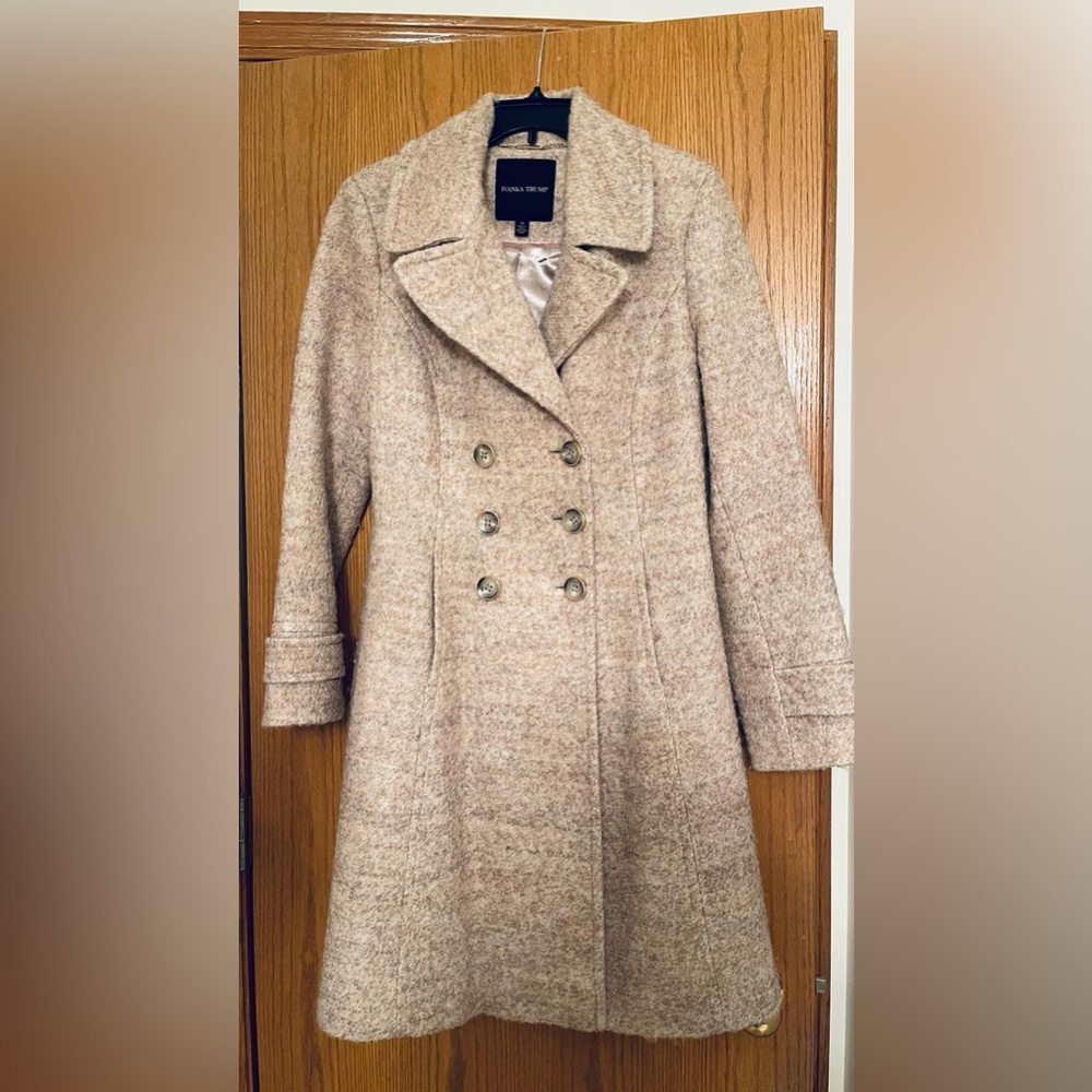 Ivanka Trump double breasted wool trench coat